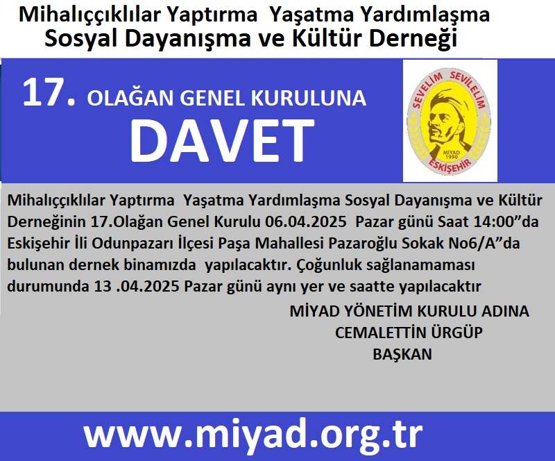 Genel kurula davet